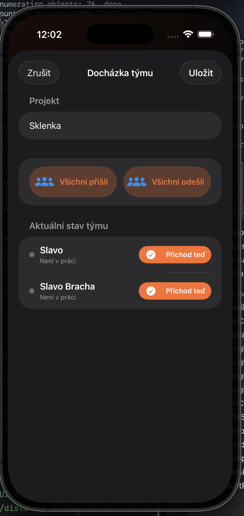 Výběr členů pro hromadný příchod